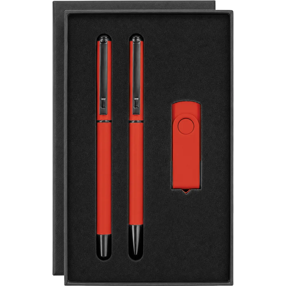 USB Kalem Set - Kırmızı